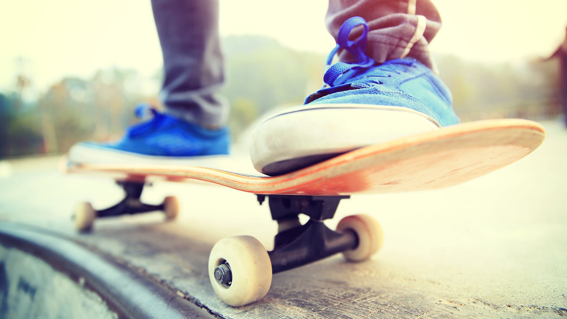 Skating in across the road